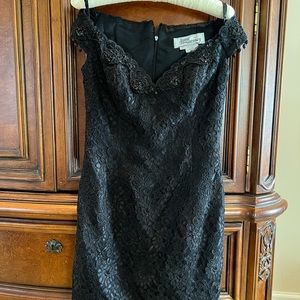 Black lace cocktail dress